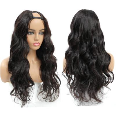 China Easy to use body wave! U Part Wig Nadula Hair Glueless Human Hair Wigs , 10A Virgin Brazilian Raw Cuticle Aligned Hair U Part Wigs for sale