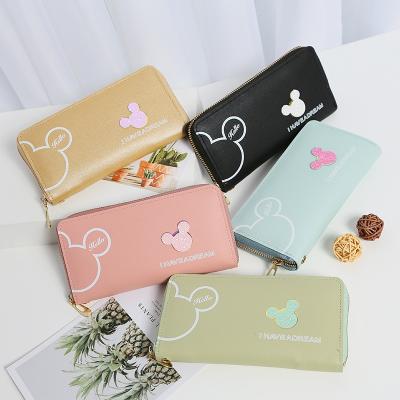 China Cartoon Waterproof Designer Ladies Card Holder Triple Mini Money Women Wallet Coin Purse for sale