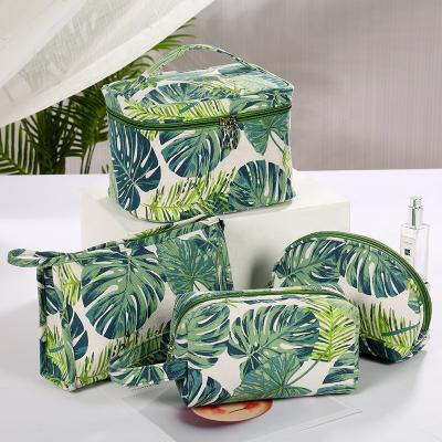 China 2021 Creative INS Printing Cosmetic Bag Canvas Travel Storage Bag Cosmetic Make Up Case Bag For Ladies for sale