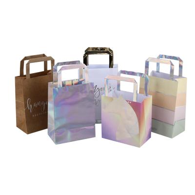 China High End Custom Logo Recyclable Fast Food Shopping Bag Eco-Friendly Brown Kraft Takeout Bag Recyclable for sale