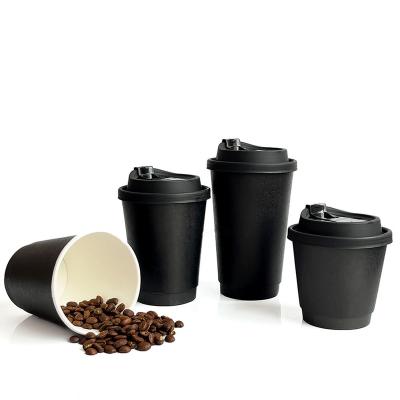 China ODM Double Layer Biodegradable Paper Cup Good Quality Environmentally Friendly Disposable Biodegradable Coffee Cup With Lid Paper Cup for sale