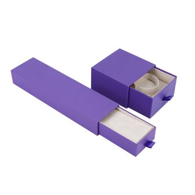 China Recyclable Luxury Custom Gift Jewelry Packaging High End Sliding Sliver Drawer Box Packaging for sale