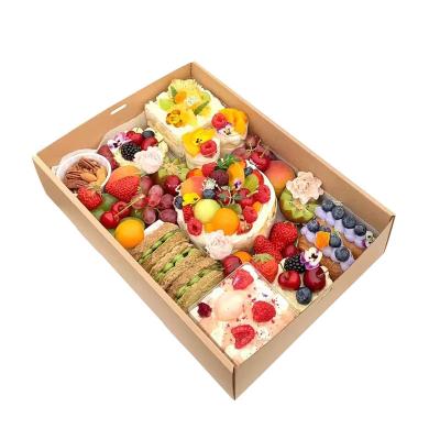 China Recyclable High End Custom Eco - Friendly Food Packaging Takeaway Food Biodegradable Kraft Paper Box for sale