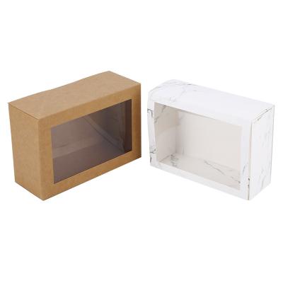 China Eco-Friendly Disposable Recyclable Pizza Box ODM Kraft Paper Food Cardboard PVC Clear Cover Recyclable Top Quality for sale