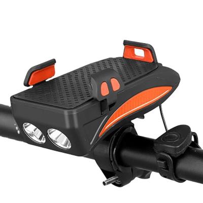 China ABS 4-IN-1 Multifunctional Bike Light Flashlight Bike Horn USB-Charger 4000mAh/2000mAh for sale