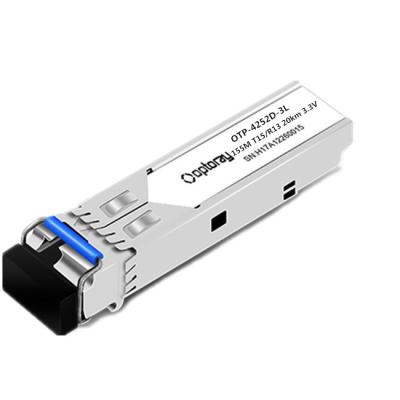 China FTTX FTTX WDM Ethernet 155m 20km LC BiDi SFP Optical Transceiver for sale