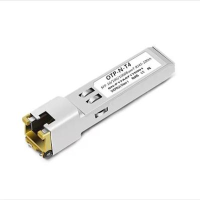 China FTTX SFP Left Optical Module One RJ45 10/100/1000M Base-T 100m Transceiver SFP Copper for sale