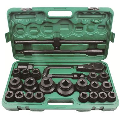 China Durable 26 Pieces 3/4 Inch Drive Impact Resistant Socket Wrench Set For Auto Car Repair Tools for sale