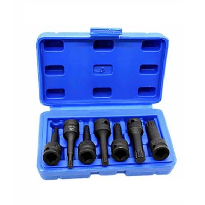 China Durable CR-MO 7PCS Air Resistant Impact Socket&Bits Set Resistant for sale