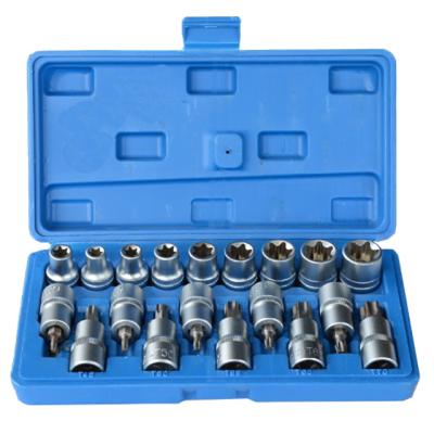 China Durable 19PC E TYPE SOCKET&BIT SET Hand Tools Tool Kit for sale