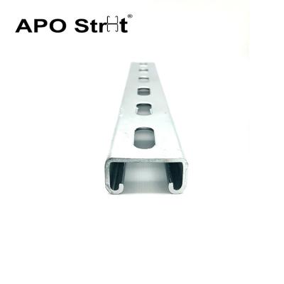 China Cheap Curved Aluminum C Channel Unistrut Profile With Serrated Edge C Channel for sale