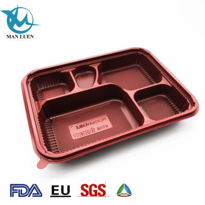 China Disposable Microwavable Black Plastic Food Container for sale