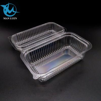 China Disposable Recyclable Clear Storage Plastic Clamshell Set Fruit Packaging Container for sale