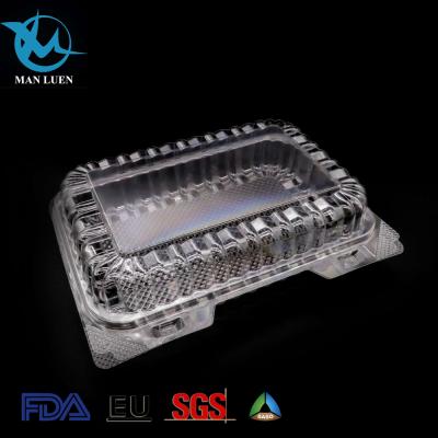 China Disposable Disposable Clamshell Plastic Transparent Food Container for sale