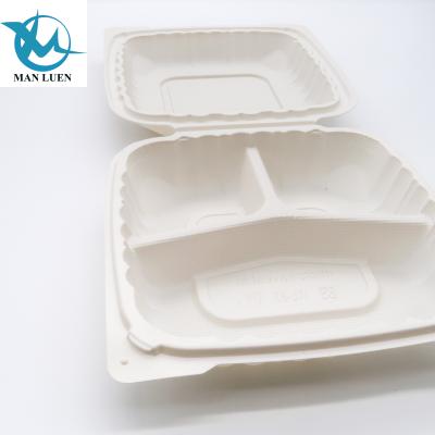 China Disposable Disposable Microwavable Hinged Takeout Food Container for sale