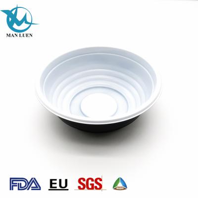 China Microwaveable 1000ml round plastic take out pp noodle bowl and soup container for sale