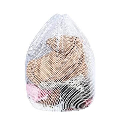 China Wholesale Multi-size Tear Resistance Polyester Dirty Clothes Machine Washable Laundry Mesh Bags With Drawstring for sale