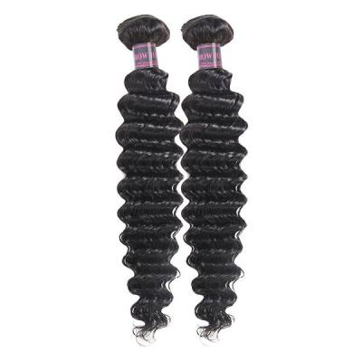 China Natural Deep Wave Color 10A Brazilian Deep Wave Hair Bundles 100% Virgin Remy Hair Bundles Deep Curly Unprocessed Hair Bundle for sale