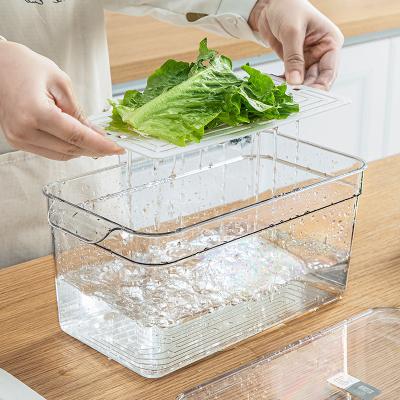 China Freshness Keeping Household Kitchen Pantry Food Storage Box Trash Container Set Stackable Refrigerator Plastic Acrylic Organizer With Lids for sale