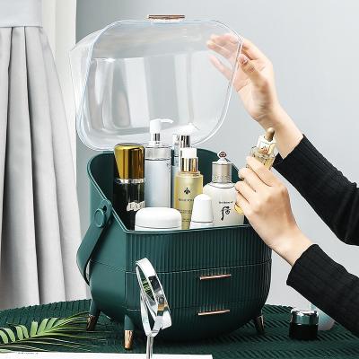 China Drawer Viable Waterproof Style Portable Makeup Organizer Packaging Cosmetics Storage Box Customize Skin Care Jewelry Storage Box for sale