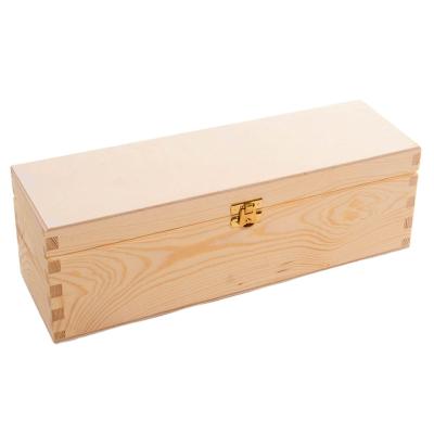 China Hot Selling Good Quality Handmade Customized Unfinished Wooden Pine Wood Box For Wine for sale