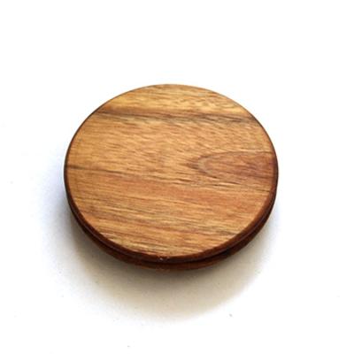 China Non Spill Food Grade Acacia Gasket Borosilicate Glass Storage Jar Lids Lid Tops Wooden Home Kitchen for sale