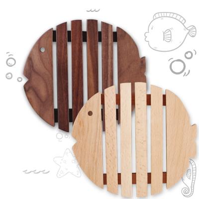 China Environmentally Friendly Natural Mat Wooden Mat Wooden Pot Coaster Teapot Square Walnut Mat Black Mats And Pads for sale