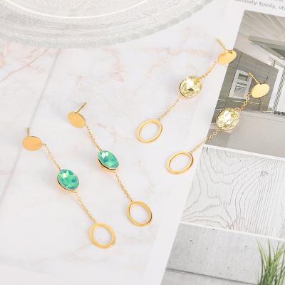 China Design Factory Price Stainless Steel Cheap Circle Environmental Friendly Minimalist Crystal Rhinestone Earrings Wholesale for sale