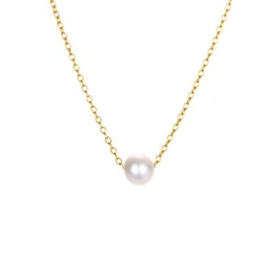 China Stainless Steel Casual / Sporty Hot Sale Women Accessories 14K Gold Plated Pearl Necklace for sale