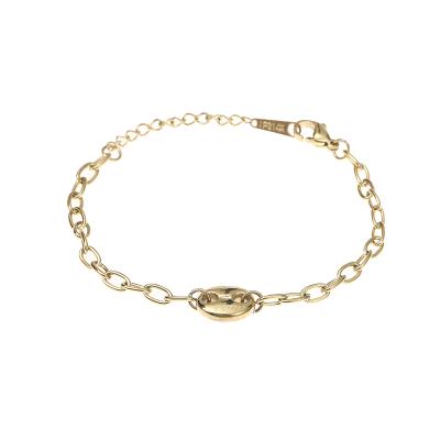 China Environmental Friendly Hot Selling Gold Plated Ladies Pig Nose Stainless Steel Jewelry For Women Chain Bracelet Wholesale for sale