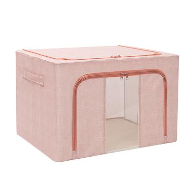 China Factory wholesale new folding imitation Oxford cloth clothing folding canvas waterproof storage box for sale