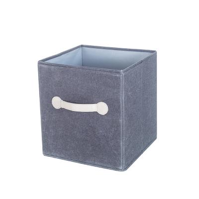 China Factory wholesale modern simple the new cotton and fabric furniture canvas high quality foldable storage box for sale