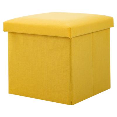 China Universal Collapsible Foldable Folding Sofa Fabric Cube Stool Memory Foam Organizer Space Saving Soft Storage Seat for sale