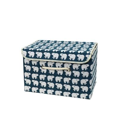 China Simple Folding Style Small Nordic Cotton And Canvas Storage Box for sale