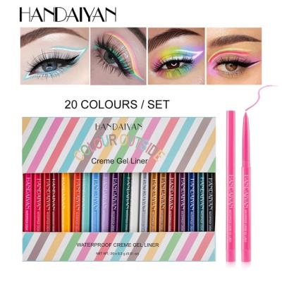 China HANDAIYAN eyeliner pen 20 packs, quick-drying, waterproof and not easy to smudge eyeliner 1 color eyeliner for sale