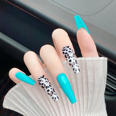 China Cool Design Play Wear Finished Nail Art Patch Waterproof Removable Press On Nails 24pcs In One Set for sale