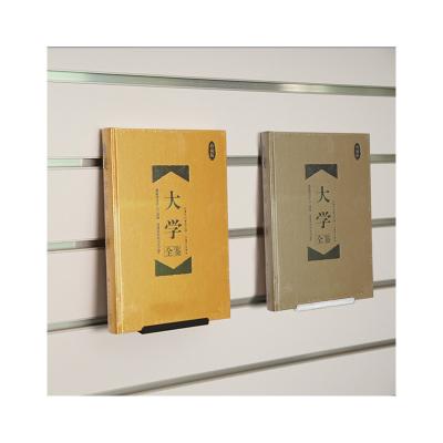 China Easy Installation Slatwall Book Display Rack Books Show Stand Holder Slatwall Book Shelves for sale