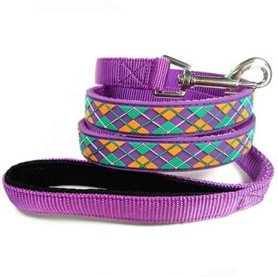 China Fashion Design Cheaper Price Sustainable Customized Pet Polyester PVC Dog Training Leash for sale