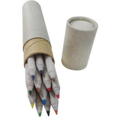 China Office & School Newspaper Printing Colored Pencil Tube Pencil Customized Environmental Protection for sale