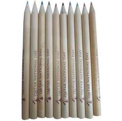 China Office & School Pencil Customized Wholesale Logo Printed MINI Wood Colored Pencils for sale