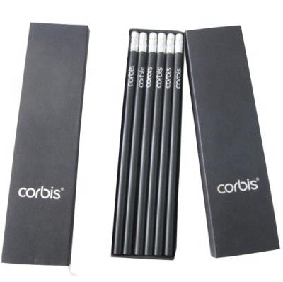 China Office & School pencil personalized HB school black wooden pencils with your logo printing for sale