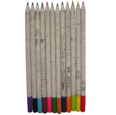 China Office & Wholesale School Pencil 7 Inch Diary 12 Color Recycled Pencil For Office And School for sale