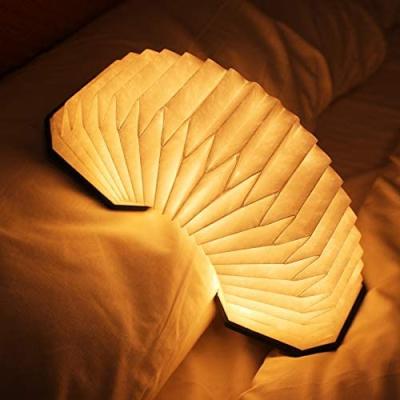 China New Cheap Creative Foldable Led Wooden Book Light Rechargeable Night Light Book Lamp Customize Logo Business Promotion Gift Mini for sale