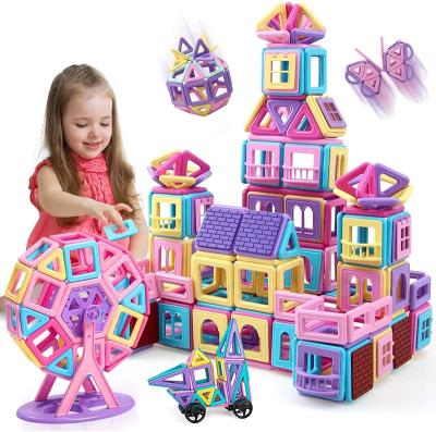 China Construction Toy Magnetic Tiles for 3 4 5 6 7 Girls Boys 8+ Year Magnetic Blocks Building Set for Kids Ages 3-6 for sale