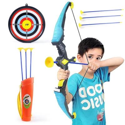 China Manufacturer Cheap Kids Sport Shooting Archery Set Durable Game Toy Bow and Sticky Arrow Feather 10/8.9 Kg 65*27*67cm 12 Square for sale