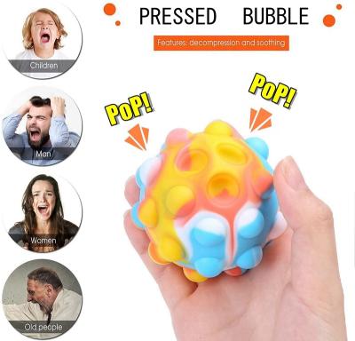 China Worry Relife Toy Hot Sale 3d Stress Noise Ball Funny Busty Person Balls Stir Toy Silicone Round Popping Push Bubble Busty Person Ball for sale