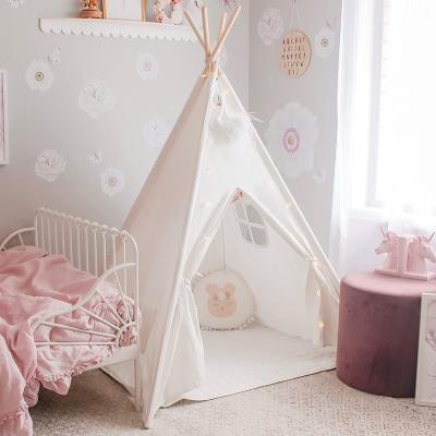 China Easy Foldable Kids Play Tent 2022 New Glow In The Dark Toy Tents Playhouse Kids Baby Teepee Tent Kids Teepee Kids Indoor Tent With Base Mat 105*135cm for sale