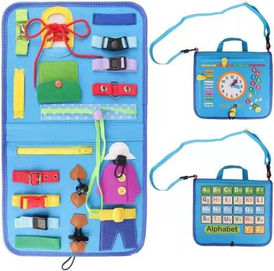 China Funny Educational Toy Busy Board Sensory Bag for Toddlers Sensory Activity Developing Board for Montessori Preschool Learning Early Education Toys for sale