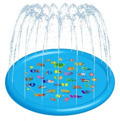 China Soft Toy Outdoor Sprinkler Toys For Kids Splash Pad Inflatable Play Mat With Hopscotch Game Water Outdoors for sale