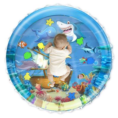 China NC 2022 Amazon Tummy Time Baby Water Play Mat Baby Toddler Girl Inflatable Eco Friendly Hot Selling Mat Floating Tummy Time Toys Eco PVC; GUA for sale